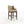 Beige bar stool with wooden legs on a white background