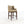 Beige bar stool with wooden legs on a white background