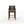 Brown bar stool with gray cushion on a white background