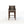 Brown bar stool with cushioned seat on a white background
