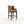 Brown bar stool with wooden legs on a white background
