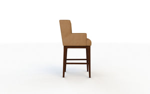 Brown bar stool on a white background
