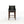 Black bar stool with wooden legs on a white background