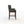 Bar stool with dark cushioned seat and wooden legs on a white background