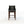 Black cushioned bar stool on a white background