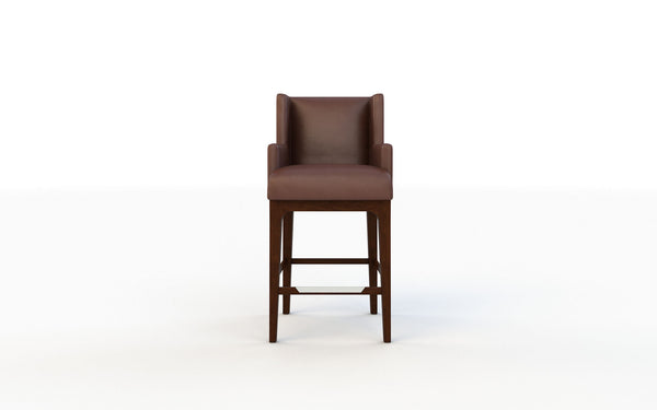 Brown bar stool on a white background