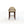 Bar stool with beige cushioned seat and wooden legs on a white background