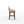 Bar stool with beige cushioned seat and wooden legs on a white background