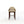 Bar stool with beige cushioned seat and wooden legs on a white background