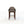 Bar stool with gray cushioned seat and wooden legs on a white background