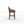 Bar stool with gray cushioned seat and wooden legs on a white background