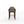 Bar stool with gray cushioned seat and wooden legs on a white background