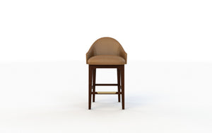 Brown bar stool on a white background