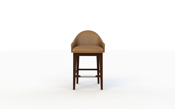 Brown bar stool on a white background