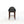 Bar stool with dark cushioned seat and wooden legs on a white background
