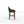 Bar stool with black seat and wooden legs on a white background