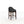 Bar stool with dark cushioned seat and wooden legs on a white background