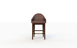 Brown bar stool on a white background