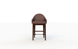 Brown bar stool on a white background