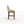 Bar stool with beige cushioned seat and wooden legs on a white background