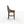 Bar stool with brown cushioned seat and wooden legs on a white background