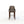 Bar stool with gray cushioned seat and wooden frame on a white background