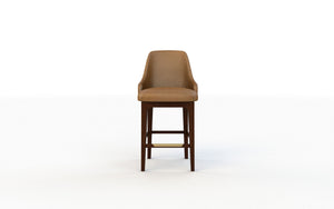 Brown bar stool on a white background