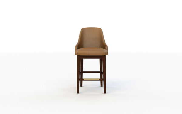 Brown bar stool on a white background