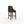 Bar stool with dark gray cushioned seat and wooden legs on a white background