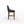 Bar stool with dark gray cushioned seat and wooden legs on a white background