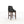 Bar stool with dark gray cushioned seat and wooden legs on a white background